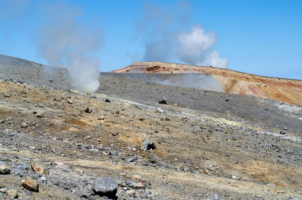 Volcán Ebeko Isla Paramushir Islas Kuriles Rusia —  Fotos de Stock