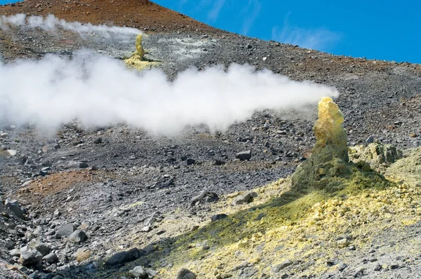 Volcán Ebeko Isla Paramushir Islas Kuriles Rusia —  Fotos de Stock