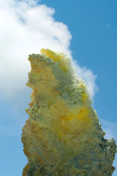 Vulcão Ebeko Ilha Paramushir Ilhas Kuril Rússia — Fotografia de Stock