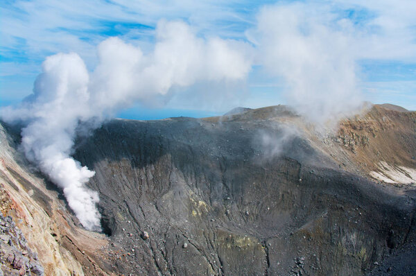 Ebeko Volcano, Paramushir Island, Kuril Islands, Russia