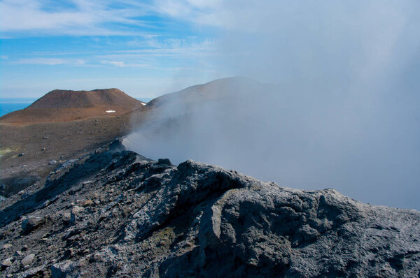 Ebeko Volcano, Paramushir Island, Kuril Islands, Russia