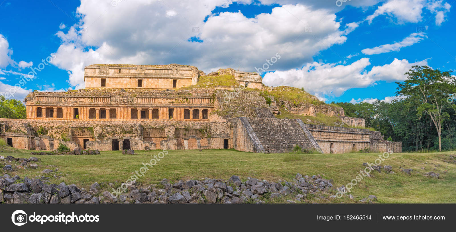 Sayil Maya Archaeological Site Yucatan Mexico Remains Palace Unesco ...