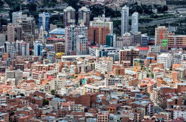 La Paz, Bolivya - 05 Nisan 2015: La Paz, Bolivya Cityscape