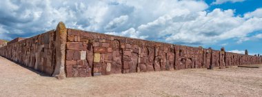 Tiwanaku. Ruins in Bolivia, Pre-Columbian archaeological site. clipart