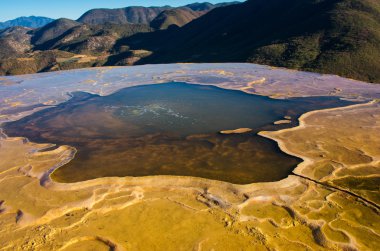 Hierve el Agua, thermal spring in the Central Valleys of Oaxaca, Mexico clipart