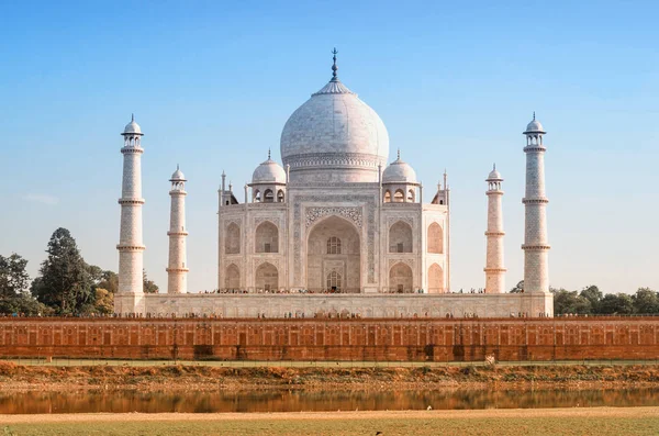 Taj Mahal Świetle Zachodu Słońca Agra Uttar Pradesh Indie — Zdjęcie stockowe