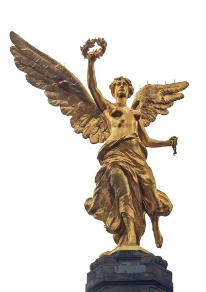 Beyaz arka plan üzerinde izole melek bağımsızlık. Mexico City, Meksika.