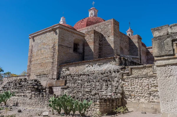 Εκκλησία Του Αγίου Παύλου Iglesia San Pablo Mitla Oaxaca Μεξικό — Φωτογραφία Αρχείου