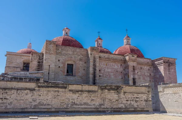 Templom Szent Pál Iglesia San Pablo Mitla Oaxaca Mexikó — Stock Fotó