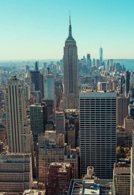 New York 'taki Manhattan Skyline manzarası.
