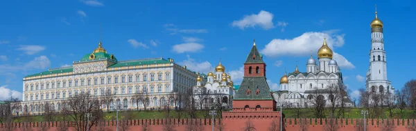 Vista Panorâmica Kremlin Moscou Torre Sineira Ivan Grande Catedral Anunciação — Fotografia de Stock