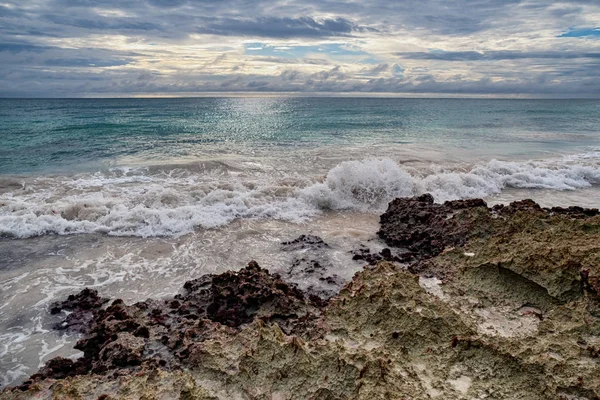 Tropisch Strand Aan Caribische Zee Yucatan Mexico — Stockfoto