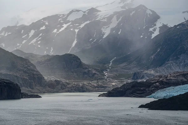 Ghiacciaio Grigio Nel Ghiacciaio Della Patagonia Meridionale Cile — Foto Stock