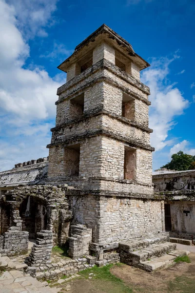 墨西哥帕伦克考古遗址景观 — 图库照片