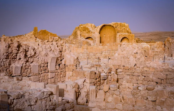 Шивта Древний Город Пустыне Негев Израиля Шивта Объявлена Объектом Всемирного — стоковое фото