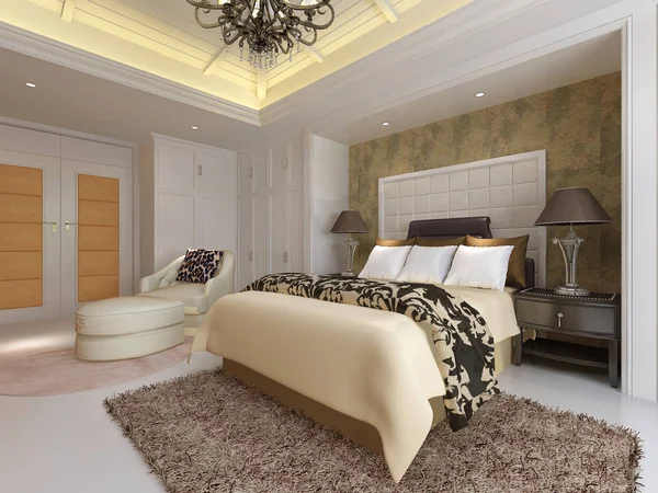 Rendering bed room — Stock Photo, Image