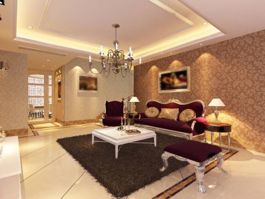 ev iç 3d rendering
