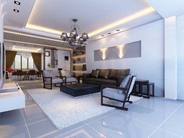 ev iç 3d rendering
