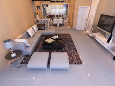 ev iç 3d rendering