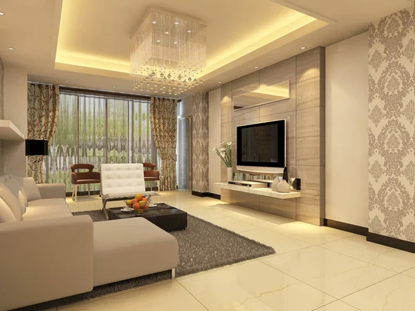 Ringkasan 3D interior rumah — Stok Foto