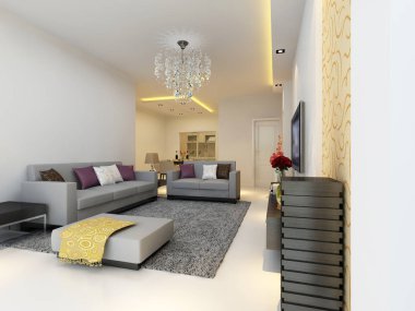 ev iç 3d rendering