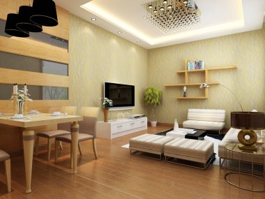ev iç 3d rendering
