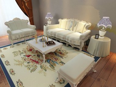 ev iç 3d rendering