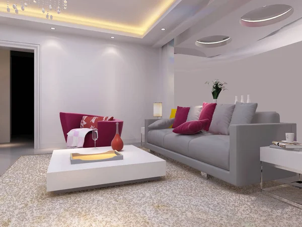 Inicio interior 3D renderizado —  Fotos de Stock