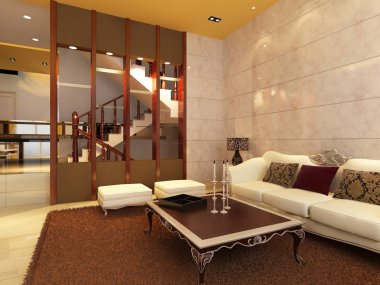 ev iç 3d rendering