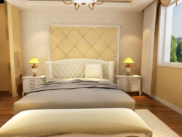 Rendering bed room — Stock Photo, Image