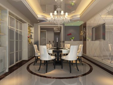 ev iç 3d rendering