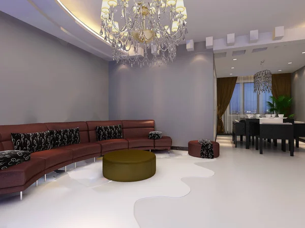 Inicio interior 3D renderizado — Foto de Stock