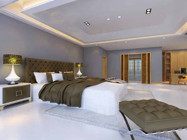 Rendering bed room — Stock Photo, Image