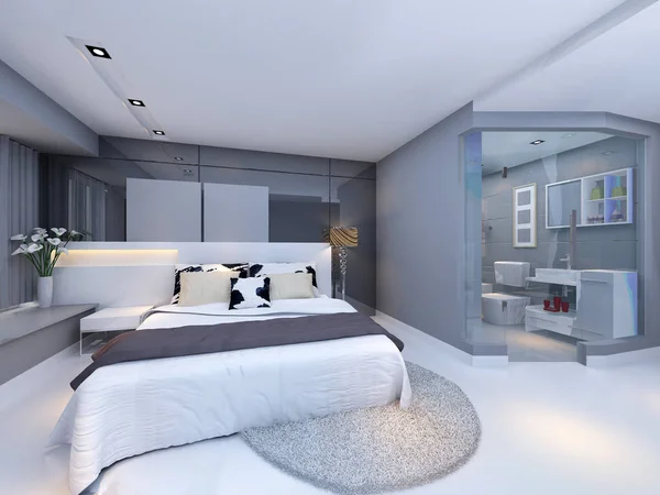 Rendering bed room — Stock Photo, Image