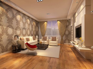 ev iç 3d rendering