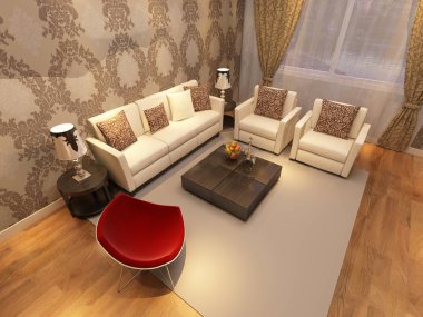 ev iç 3d rendering