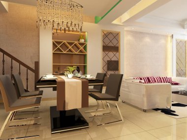 ev iç 3d rendering
