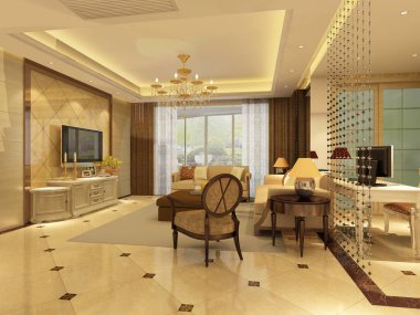 ev iç 3d rendering