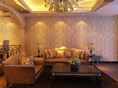 ev iç 3d rendering