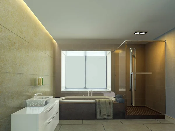 Rendering di un bagno interno — Foto Stock