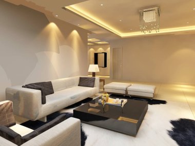 ev iç 3d rendering