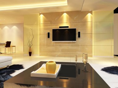 ev iç 3d rendering