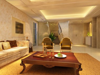 ev iç 3d rendering