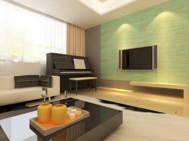 ev iç 3d rendering