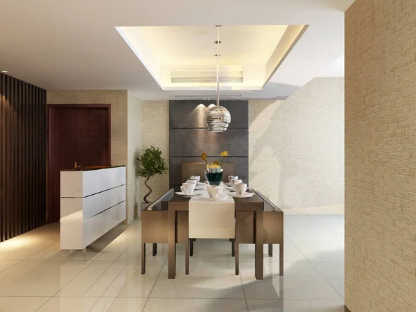 Inicio interior 3D renderizado — Foto de Stock