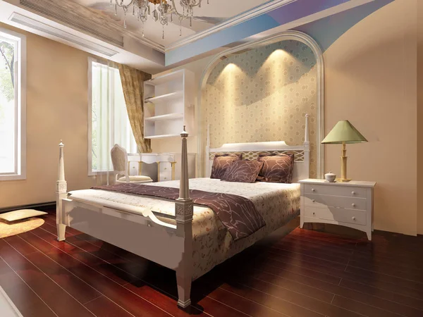 Rendering bed room — Stock Photo, Image