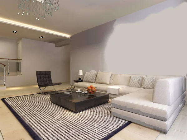 Inicio interior 3D renderizado — Foto de Stock