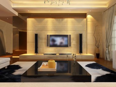 ev iç 3d rendering