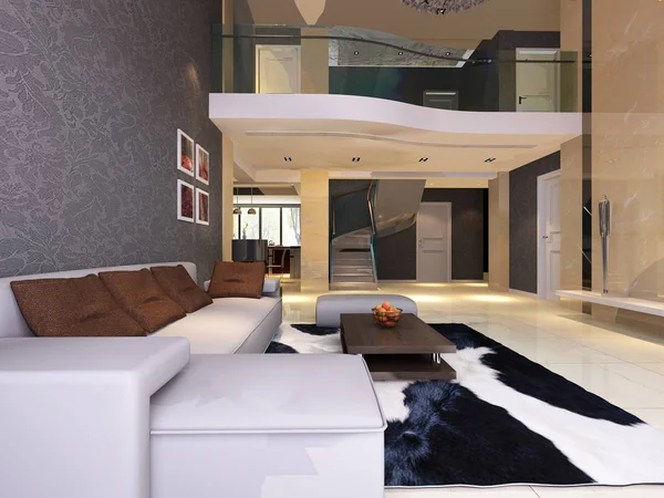 Home interior 3D renderização — Fotografia de Stock