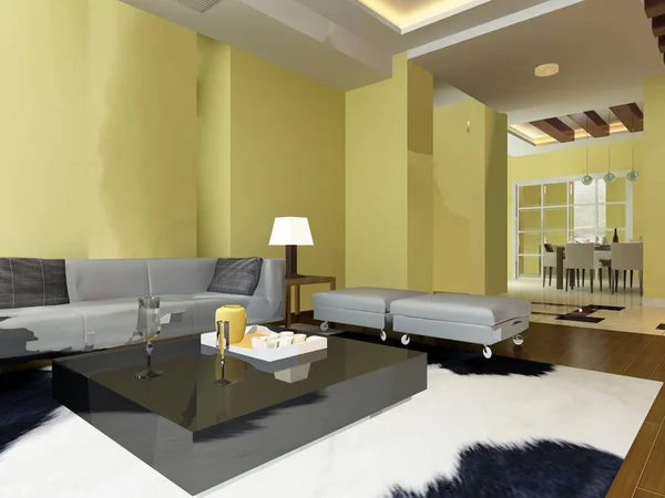 Inicio interior 3D renderizado — Foto de Stock